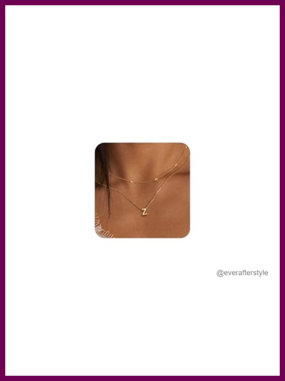 14K Gold Silver Plated Initial Necklace Set A-Z Layered Choker Women Gift